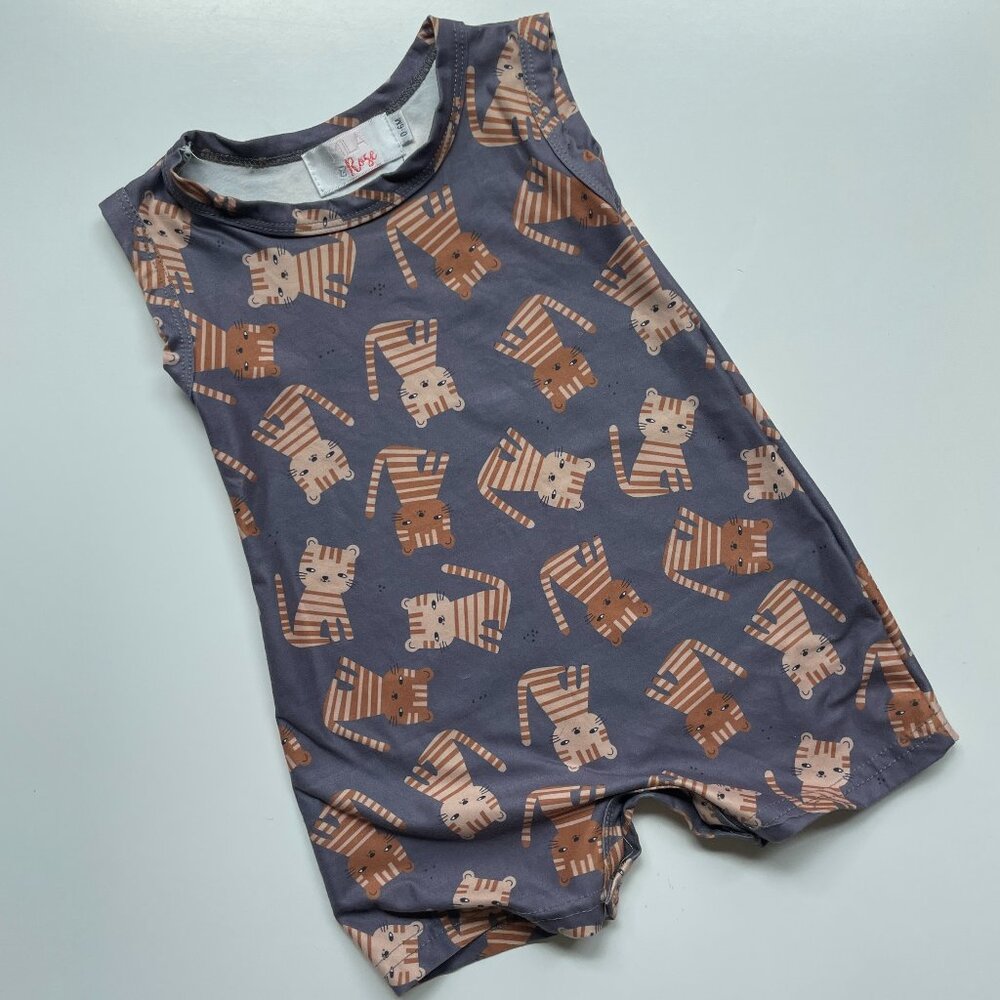 Mila & Rose Tiger Sleeveless Romper